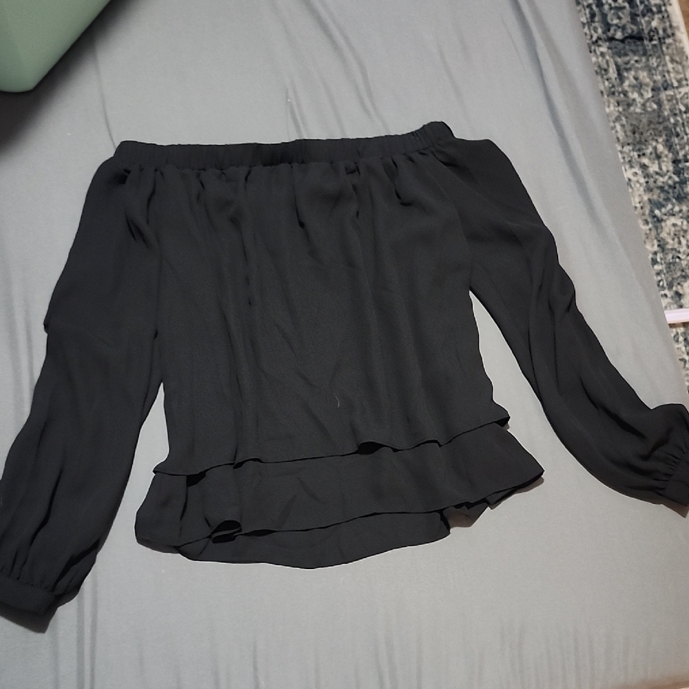 ASOS Black Off-Shoulder Blouse